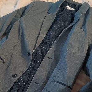 Zara Teal Blazer with Dotted Interior